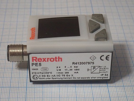 Датчик давления Rexroth PE5 R412007975 Pe 0...+6bar Ub 17...30VDC Imax 200mA 0...+50С IP54
