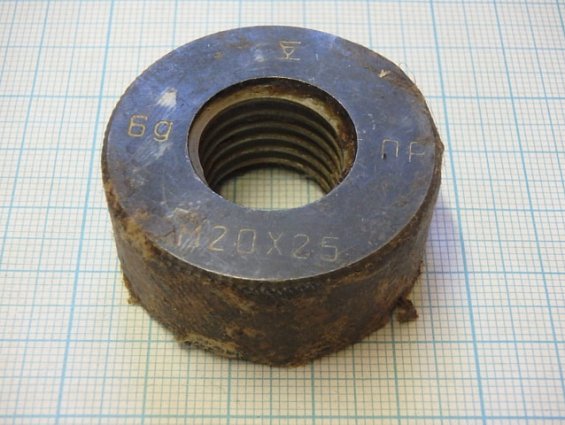 Калибр-кольцо для метрической резьбы М20х2.5 6g ПР