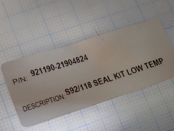 Ремкомплект Bray 921190-21904824 S92/118 SEAL KIT LOW TEMP