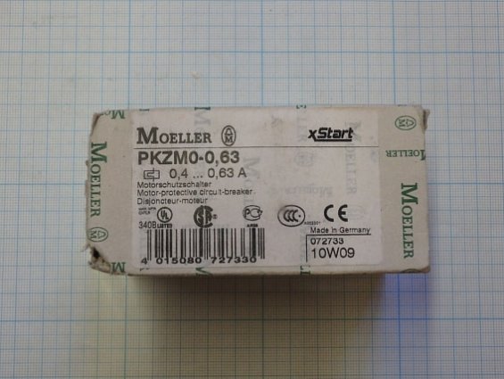 Выключатель автоматический Moeller EATON PKZM0-0,63 0,4-0,63A 690VAC 3-х полюсный отключающая способ