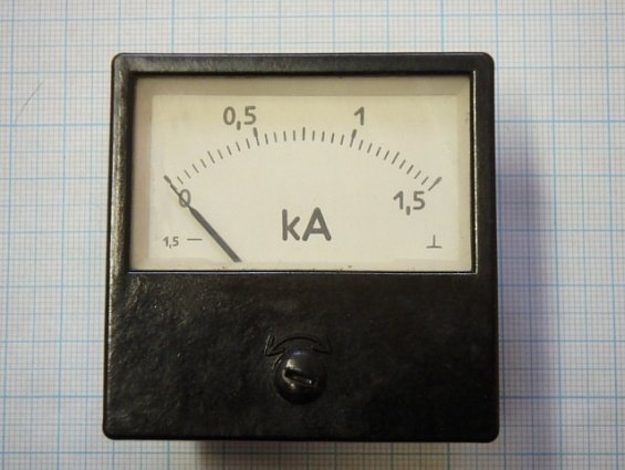 Амперметр М1001 шкала 0-1.5кА НШ75mV Класс точности 1.5 1984г.в СДЕЛАНО В СССР
