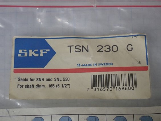 Уплотнение корпуса SKF TSN230G Seals for SNH and SNL530 For shaft diam.165(6 1/2") комплект