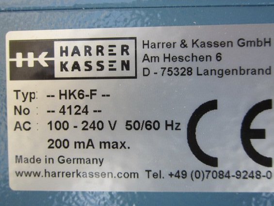 Плотномер hk6-F-6506 HARRER KASSEN выносное табло 100-240V 50-60Hz 200mA RS232 DN65