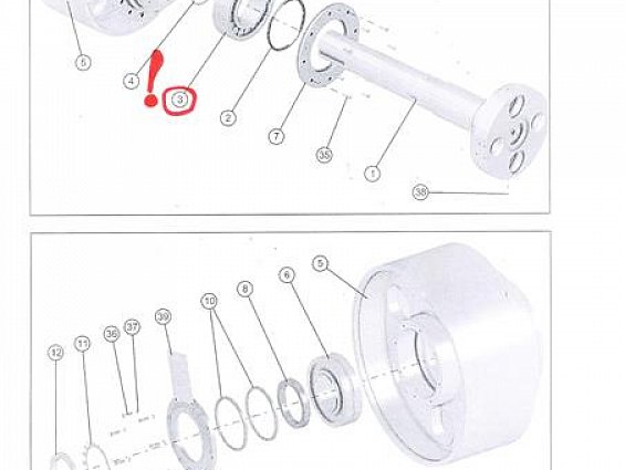 Роликовый подшипник EVOLUTION 50000870 PROMILL NU2252 основного вала пресс-гранулятора