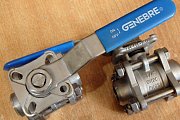 Кран шаровый шаровой GENEBRE 2026-05 DN20 G3/4" PN63 AISI316 Tmax=+180C ISO-фланец F04-F05