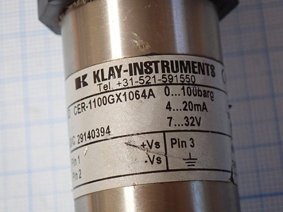 Датчик давления KLAY-INSTRUMENTS CER-1100GX1064A 0...100bar 4...20mA 7...32V