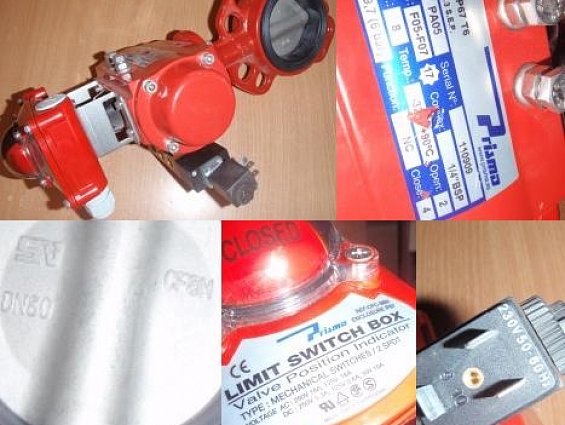 Затвор поворотный дисковый двухпозиционный ЗПТЛ-FLN-5-080-MN-HT ДУ80 РУ16 dP=6бар