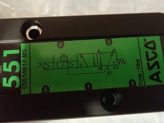 Пневмораспределитель ASCO G551A017MS в сборе с катушкой ASCO 55102009 24VDC 43004166