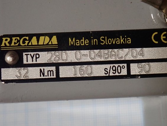 Электропривод REGADA 280.0-04BAC/04 32N.m 160s/90 IP54 230V 50Hz 0,025A Made in Slovakia