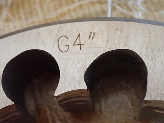Плашка G4" Ф160х20mm резьба четыре дюйма