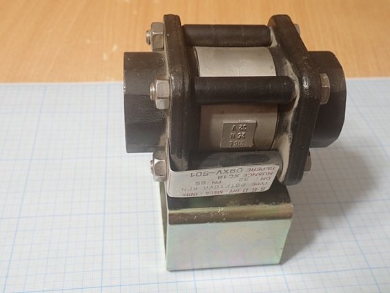 Кран шаровый MECA-INOX PSTFTGVA KPN DN32 PN65 XC18 09XV-501 муфтовый вес-1.84кг габаритный размер 16