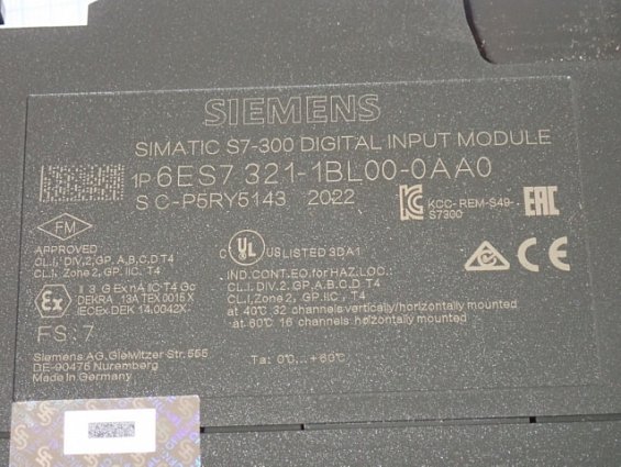 Модуль SIEMENS 6ES7 321-1BL00-0AA0