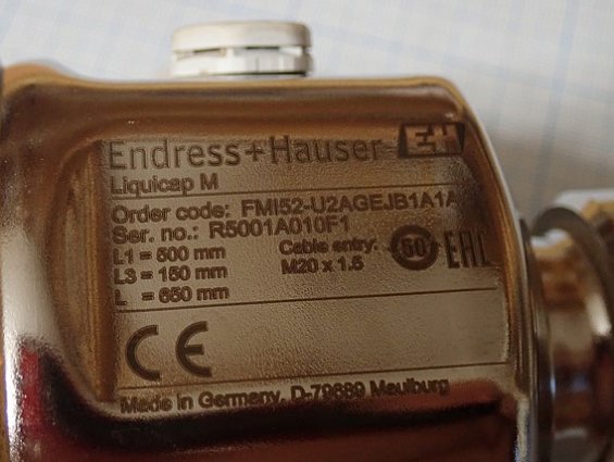 Датчик уровня Endress+Hauser Liquicap M FMI52-U2AGEJB1A1A L1=500mm L3=150mm L=650mm