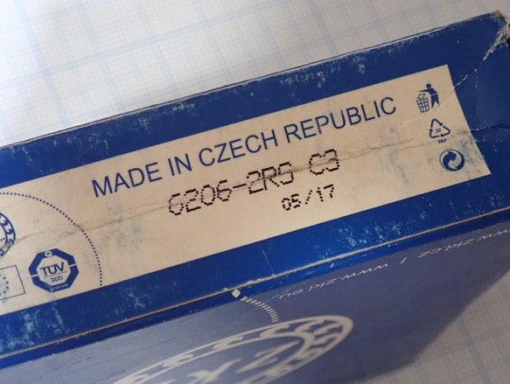 Подшипник ZKL 6206-2RS С3 MADE IN CZECH REPUBLIC