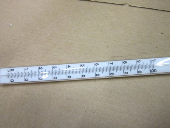 Термометр ТТ П-4 0...+100гр.С длина нижней части 65мм стеклянный ртутный прямой технический
