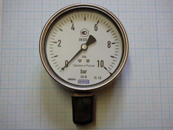 Манометр wika 232.50.100 0...10bar 36495144 резьба G1/2B радиальное класс точности 1.0