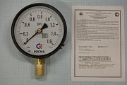 Манометр РОСМА ТМ-510Р.00 0-1.6МПа М20х1.5 класс точности 1.5 диаметр Ф100мм радиальный корпус