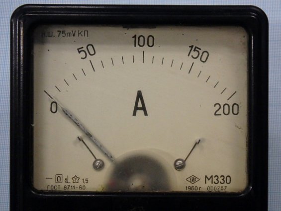М330 200А Кл.т 1,5 120х120х91мм ГОСТ 8711-60 амперметр предназначен для измерения постоянного тока