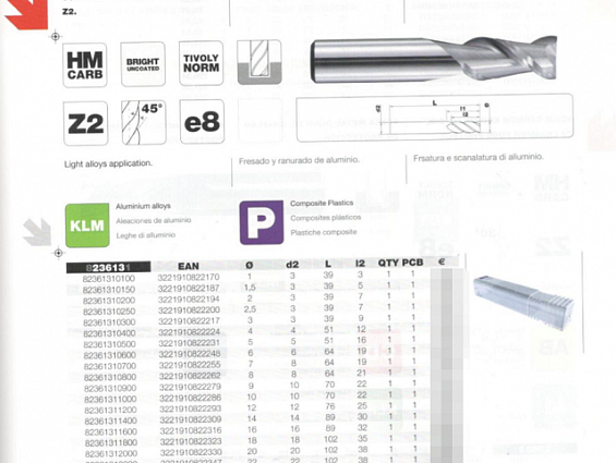 Фреза tivoly 7239521bam428 lp50 Ф10 R0.5 1338t carbure 23613 38xt www.tivoly.com