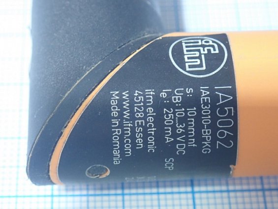 Датчик индуктивный ifm IA5062 IAE3010-BPKG 10...36V DC 250mA 10mm IP65 БЫВШИЙ В УПОТРЕБЛЕНИИ ТЕХНИЧЕ