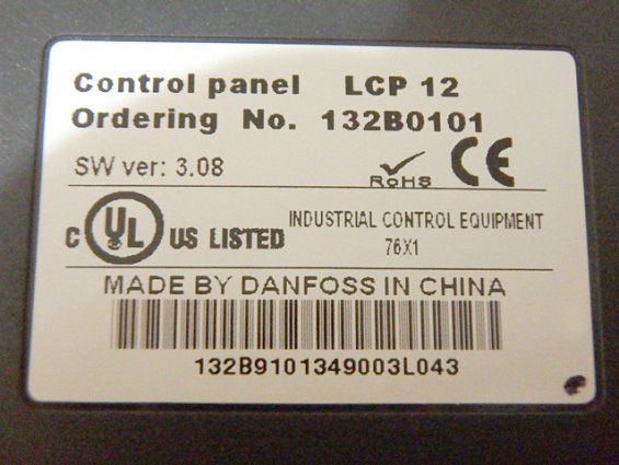 Панель местного управления danfoss LCP12 132b0101 с потенциометром
