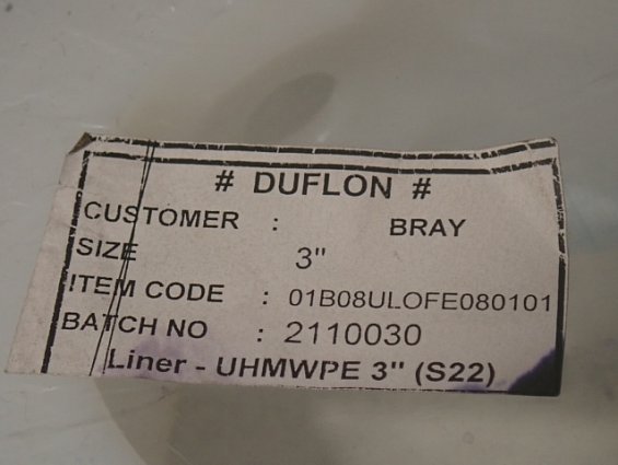 Уплотнение BRAY DN80 3" DUFLON 220300-928AR855 UHMWPE S22