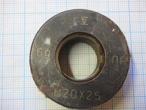 Калибр-кольцо для метрической резьбы М20х2.5 6g ПР