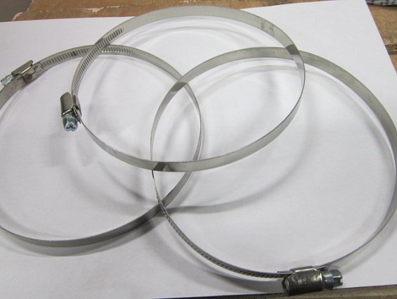 Хомут червячный винтовой S120-140mm W2 из нержавеющей стали марки 430СС