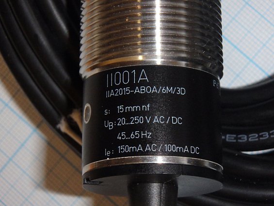 Датчик индуктивный ifm II001A IIA2015-aboa/6m/3d s:15mm Ub:20...250V AC/DC 45...65Hz Ie:150mA