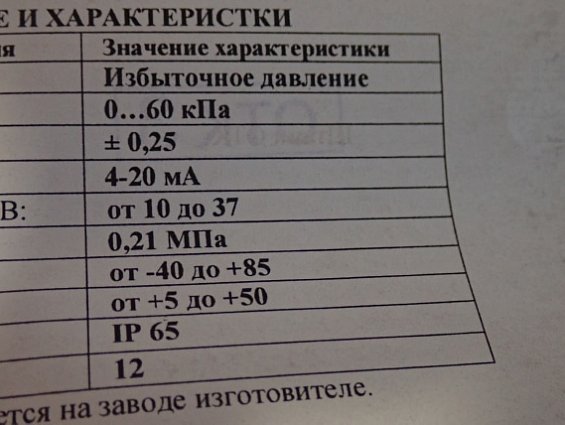 Датчик давления VMP-ДИ-1140-60кПа-0,25% ОМ30х2 0...60кПа 4-20mA 10-37В IP65 ВакууммашЭлектро