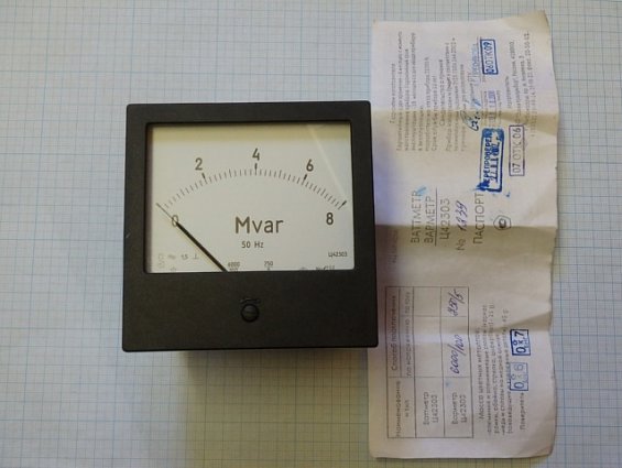 Варметр Ц42303 ВАР 0-8МВАР 6000/100 750/5 1,5В
