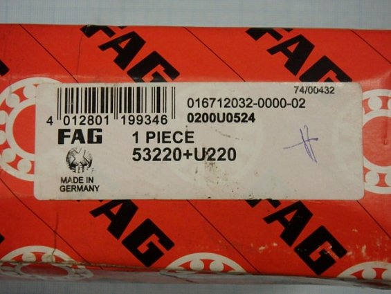 Подшипник FAG 53220+U220 MADE IN GERMANY