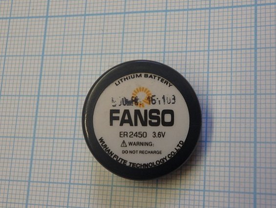 Литиевая батарея FANSO ER2450 3.6V 500mAh температура окружающей среды