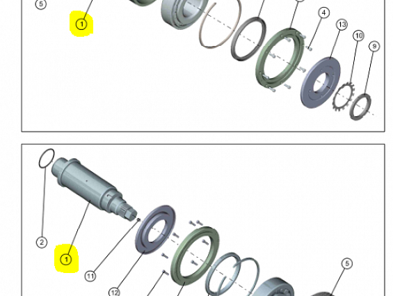 Ось ролика EVOLUTION 50003942 ROLLER SHAFT FOR PRESS E250/1 Роликовый вал 8250 (APR81 501100)