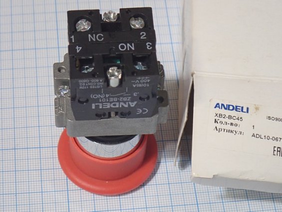 Кнопка ANDELI ZB2-BE102 XB2-BC45 ADL10-067