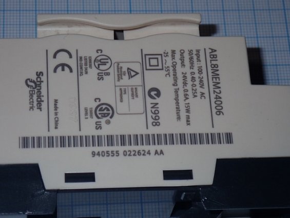 Блок питания Telemecanique ABL 8MEM24006 100-240VAC 24VDC 0.6A