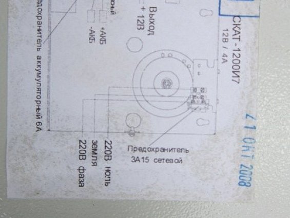 Источник бесперебойного питания СКАТ-1200И7 12В 4А для системы видеонаблюдения и ОПС