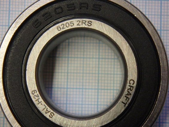 Подшипник CRAFT 6205 2RS закрытый с обеих сторон
