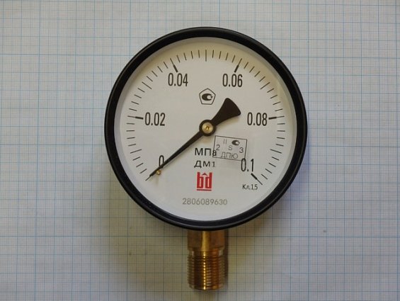 Манометр bd ДМ1 ДМ-1 0-0.1МПа M20х1.5 номинальный диаметр корпуса Ф100мм