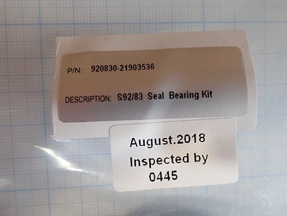 Ремкомплект пневмопривода Bray 920830-21903536 S92/83 Seal & bearing kit