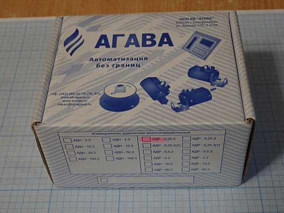 Измеритель давления АГАВА АДР-0,25.2 Кл.т.2.5 24В 75мА IP40 ТУ 4212-005-12334427-2003