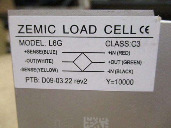 Датчик тензометрический ZEMIC LOAD CELL L6G-c3-150kg-3G6 НПИ-150кг class-c3 150kg