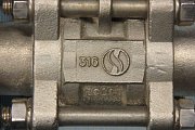 Кран шаровый DN15 PN64 AISI316 фланцевый из нержавеющей стали с переходником
