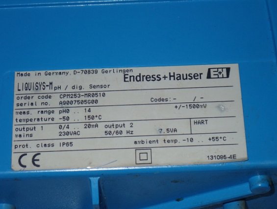 Трансмиттер Endress+Hauser LIQUISYS-M CPM253-MR0510 srial no. A9007505G00 БУ