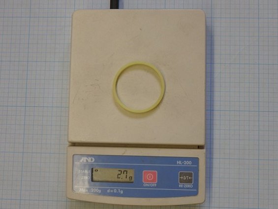 Кольцо направляющее 45.0х50.0х5.5mm bwr01 pom цвет желтый
