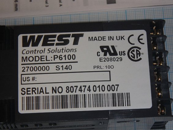 Регулятор температуры WEST P6100-2700-00-0 2700000 S140 control solutions