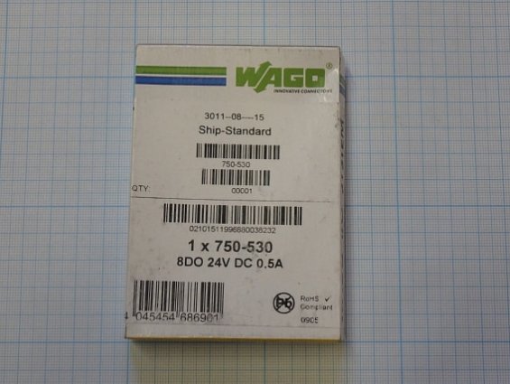 Модуль WAGO дискретного вывода 8-канальный Ship-Standard 750-530 8DO 24VDC 0.5A www.wago.c