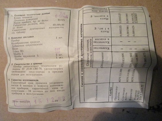Миллиамперметр М4203 шкала 0-50mA Кл.т2.5 1983г.в СДЕЛАНО В СССР