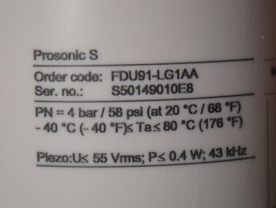 Уровнемер Endress+Hauser Prosonic S FDU91-LG1AA ультразвуковой