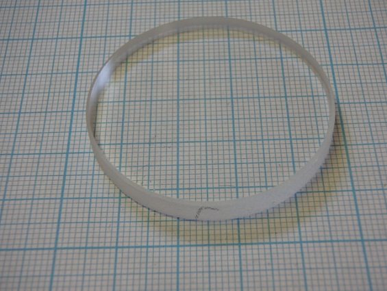 Стекло смотровое иллюминаторное кварцевое Ф45х5мм диаметр-Ф45мм толщина стенки 5мм тип-Г